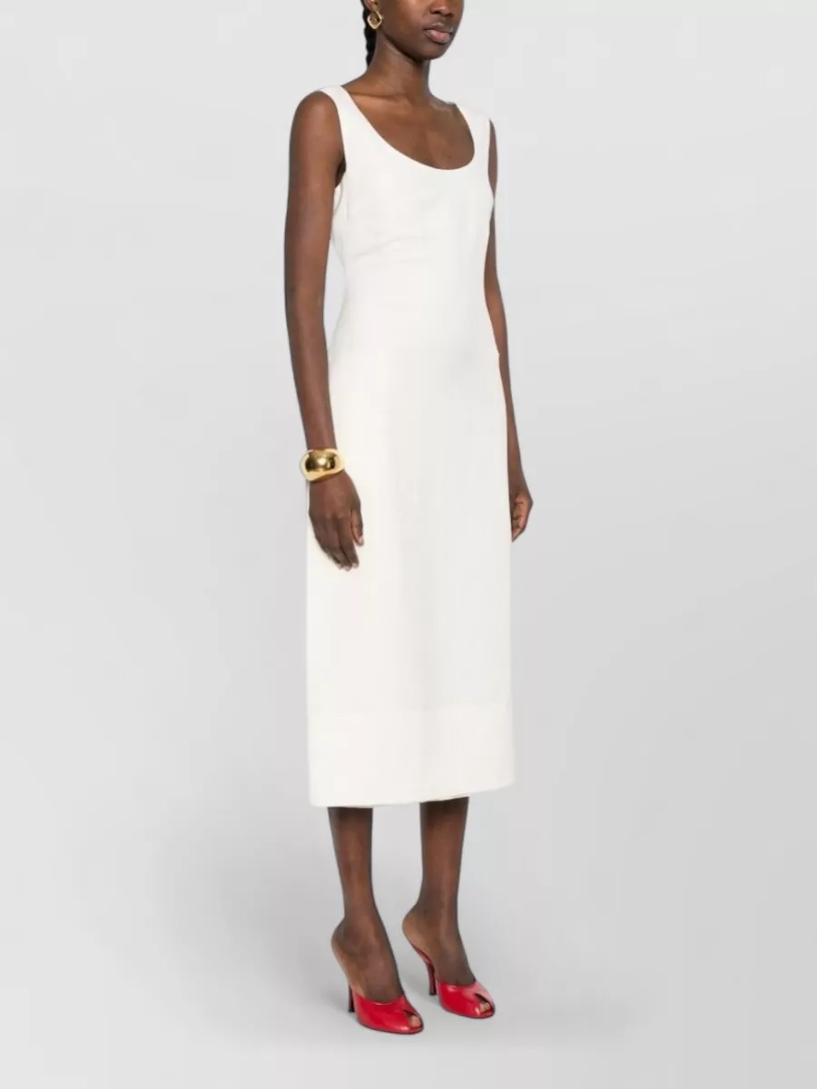 Jacquemus Long Sleeveless Tablier Midi Dress