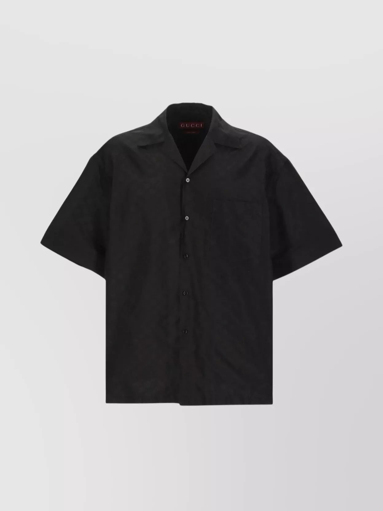 Gucci Gg Black Cotton Silk Shirt