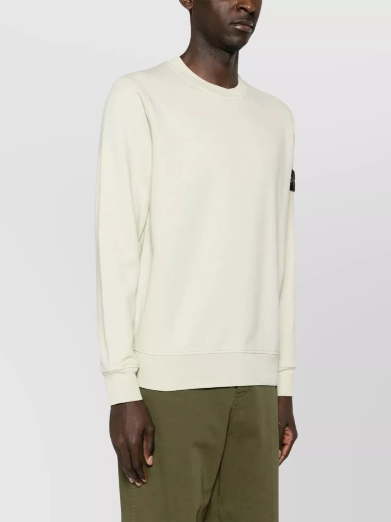 Stone Island Ribbed Crewneck Sweater With Hem Detail
