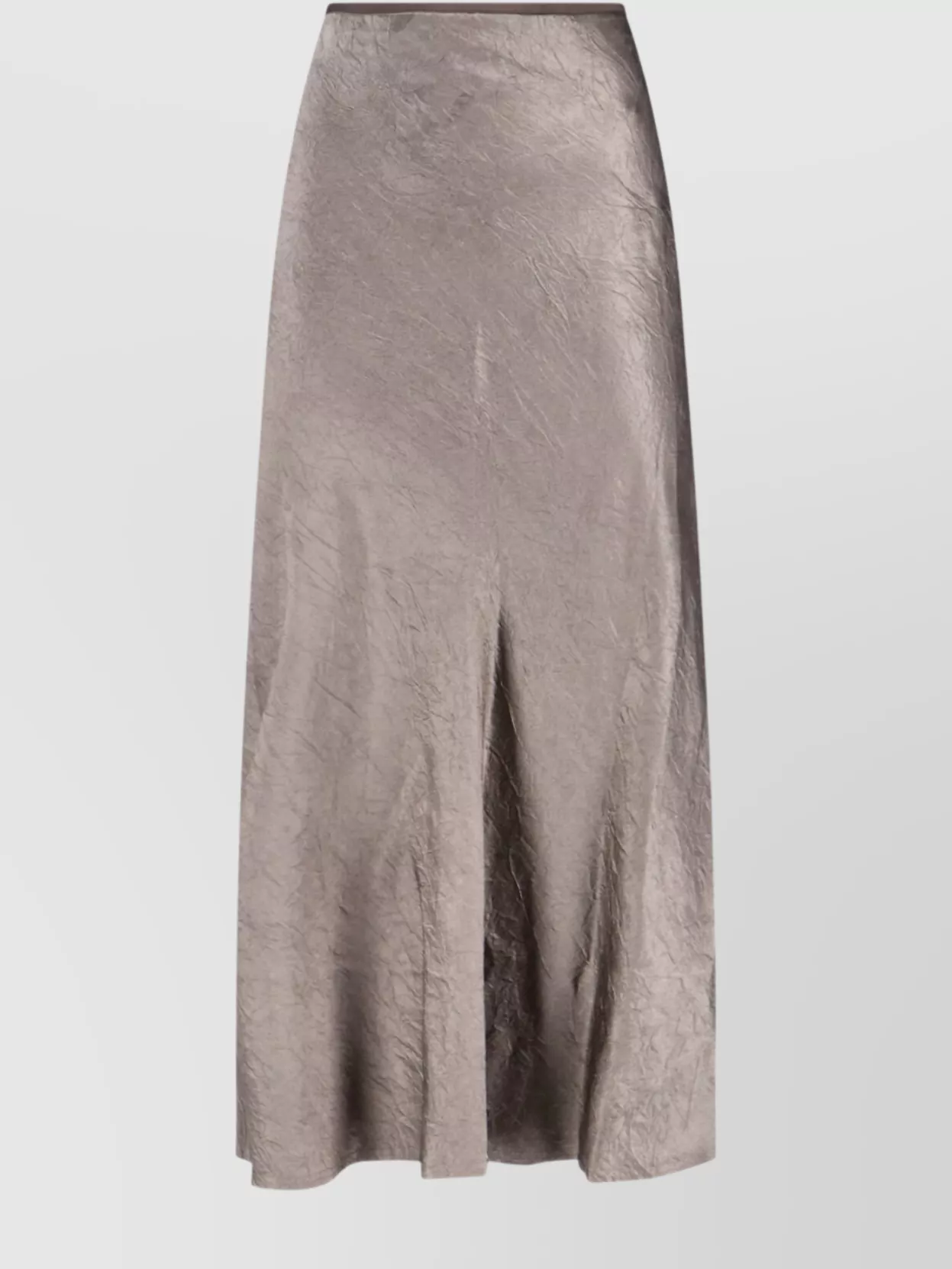 Maison Margiela Womens Taupe Crinkled-texture Regular-fit Woven Midi Skirt In Brown