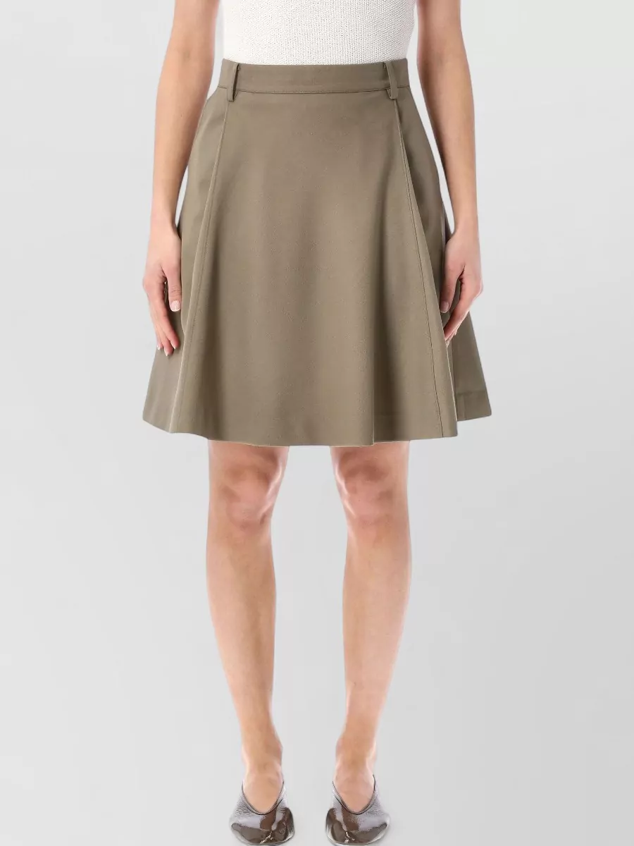 Low Classic Wool-Blend Flared Midi Skirt