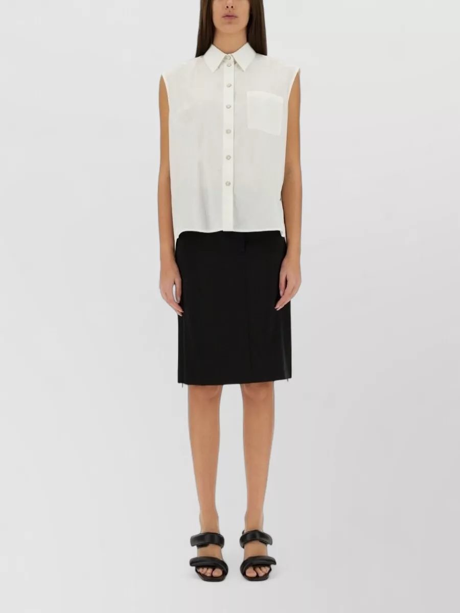 Helmut Lang cotton straight skirt