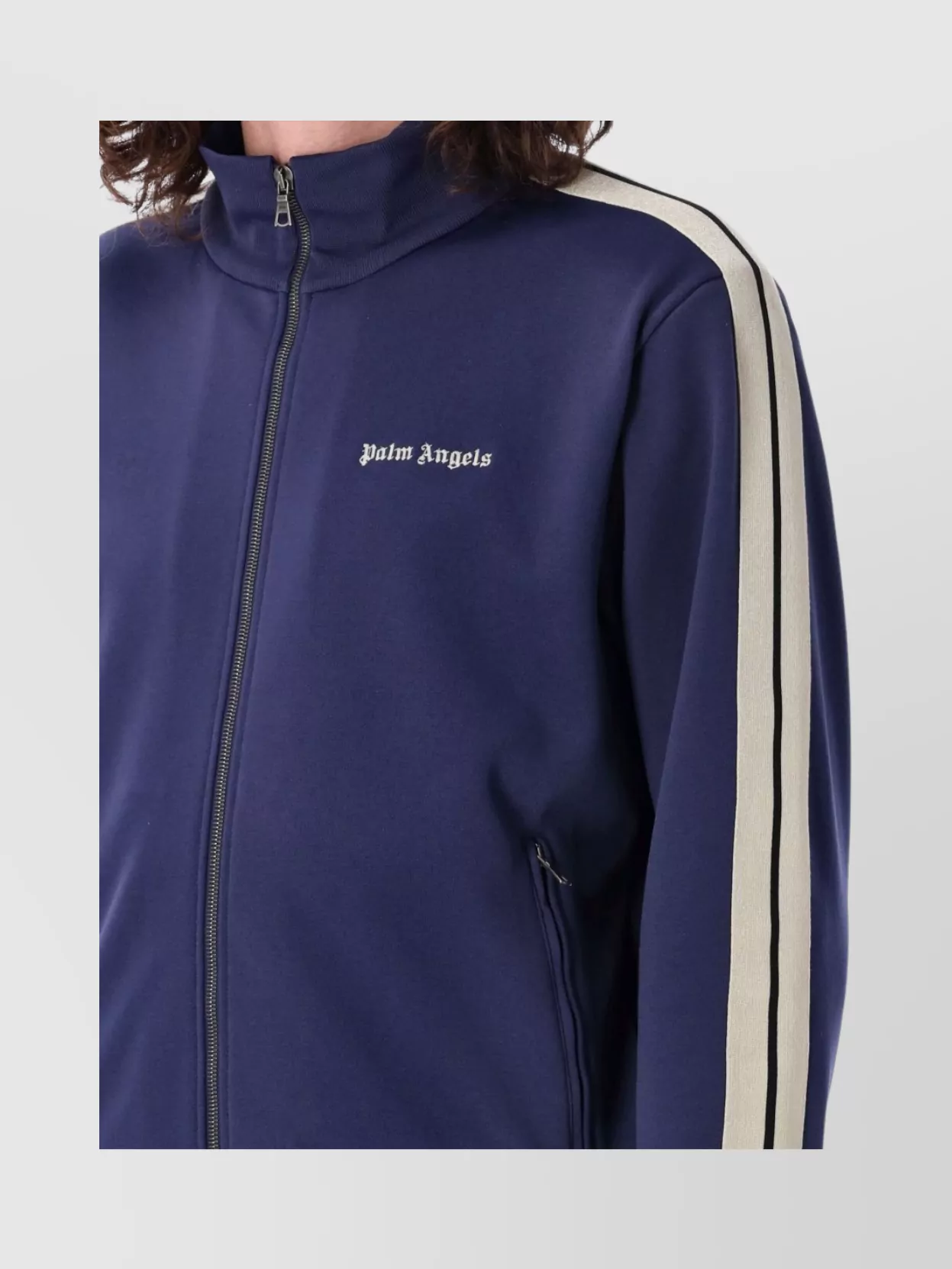 Palm Angels Track Jacket Featuring Striped Accents