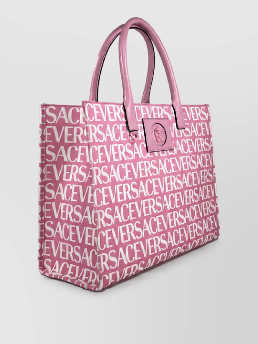 Versace La Medusa Large Canvas Tote Bag