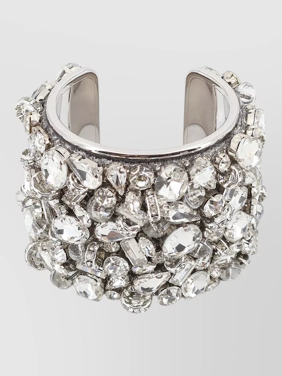 Dries Van Noten Crystal-Embellished Brass Bracelet