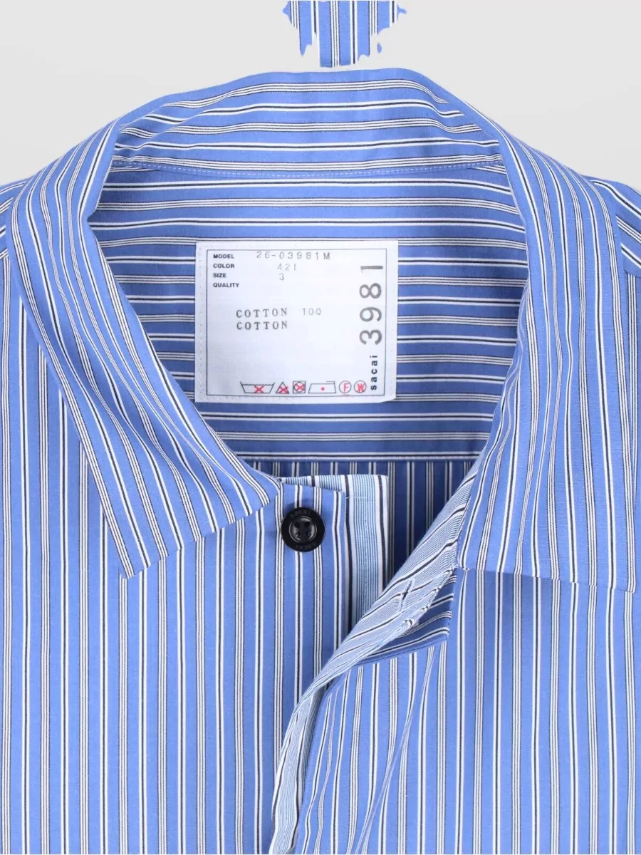 Sacai Striped Short-Sleeve Shirt