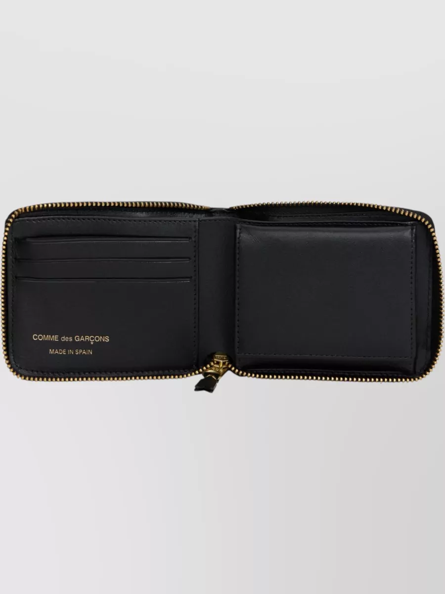 Comme Des Garçons Leather Polka Dot Zipped Wallet