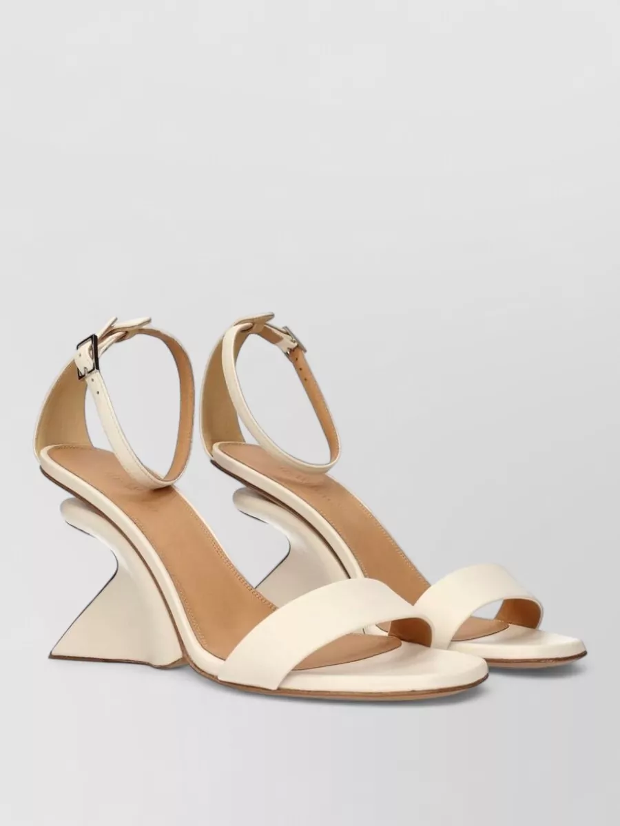 Off-White Leather Platform Pumps