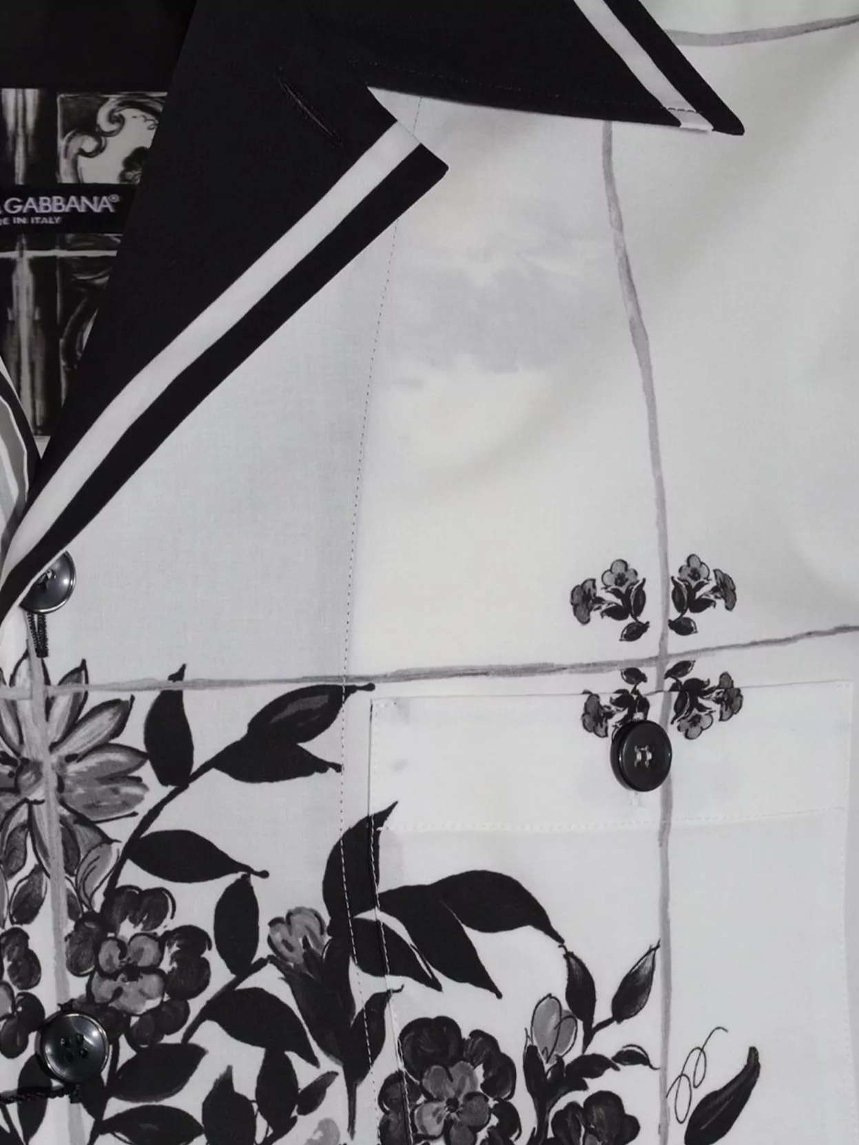 Dolce&Gabbana Pocketed Floral Short Sleeve Shirt