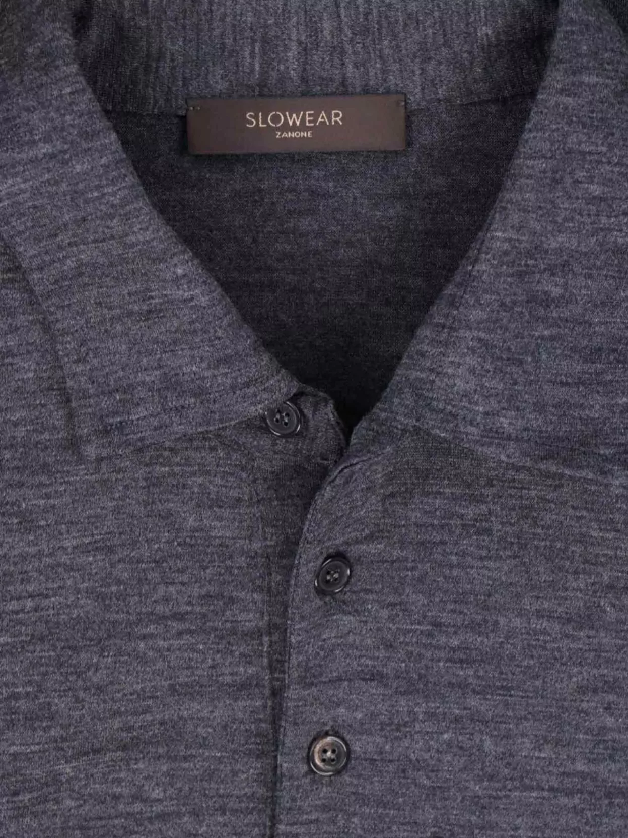 Zanone Crewneck Sweater With Collared Neck And Ribbed Cuffs