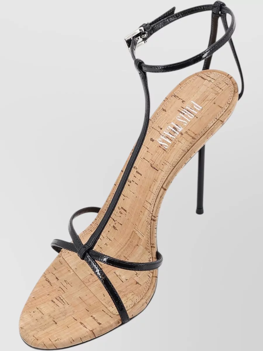 Paris Texas Leather T-Strap Sandals