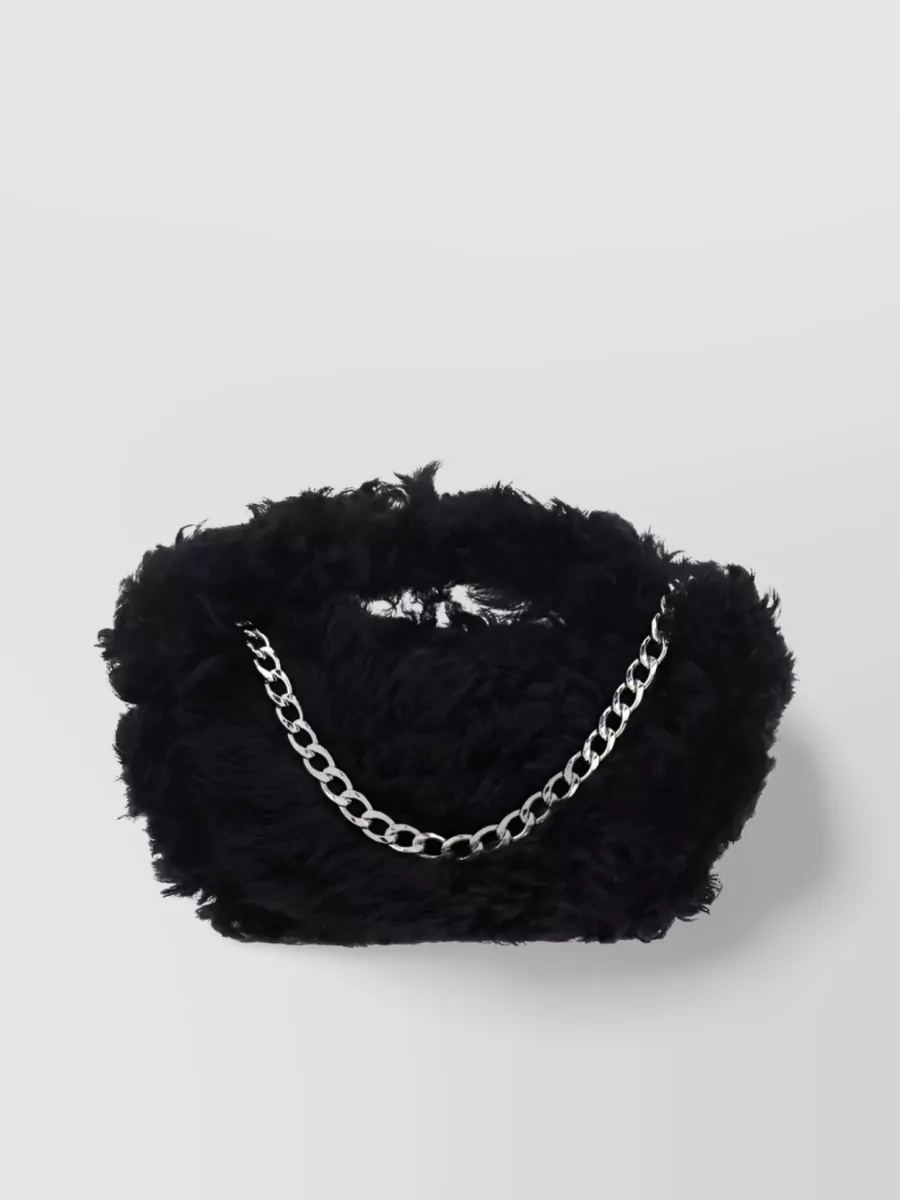 By Far Baby Cush Fluffy Shearling Mini Bag