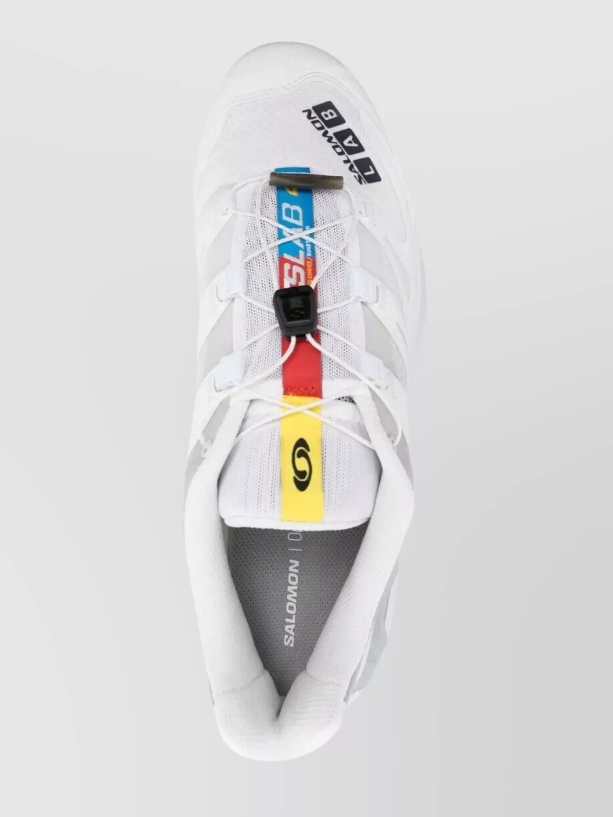 Salomon Mesh Panels Round Toe Rubber Sole Sneakers In White