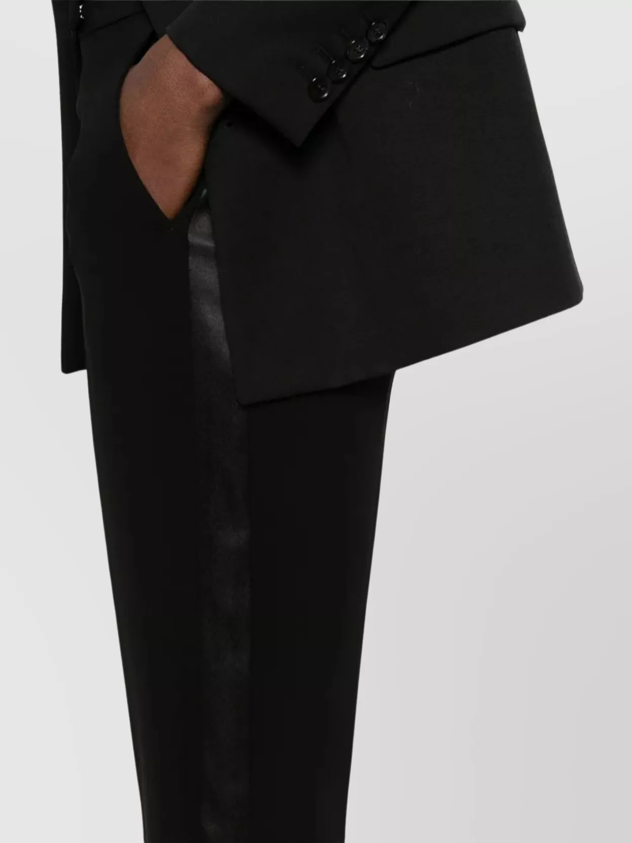 Max Mara Trousers Ankle-Length Satin Stripe