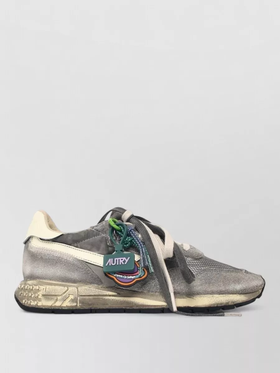 Autry Mesh And Suede Low-Top Sneakers