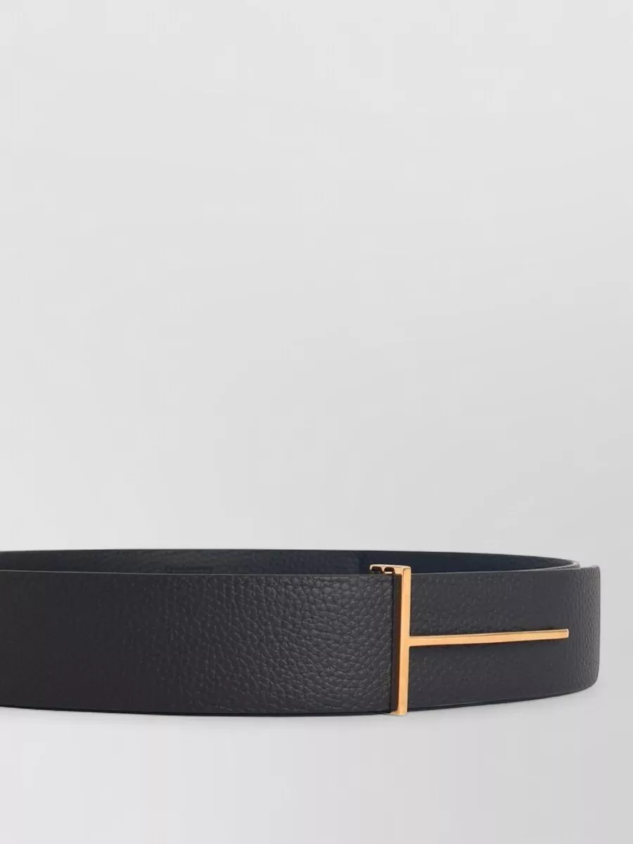 Tom Ford Reversible Leather Belt Adjustable Length Textured