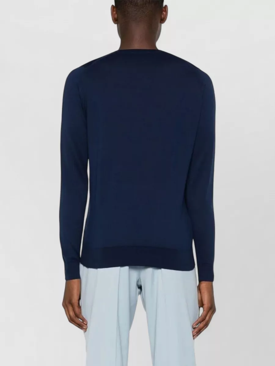 John Smedley Cotton Crewneck Long-Sleeve T-Shirt