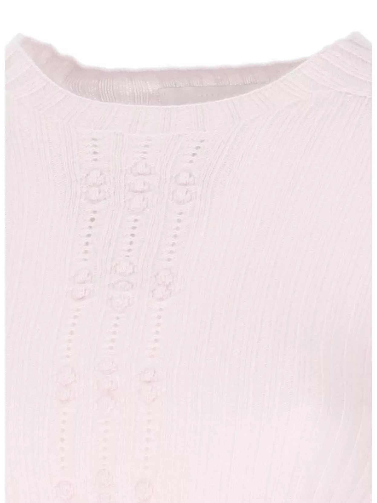 Vanise' Ribbed Cashmere Sweater Round Neckline