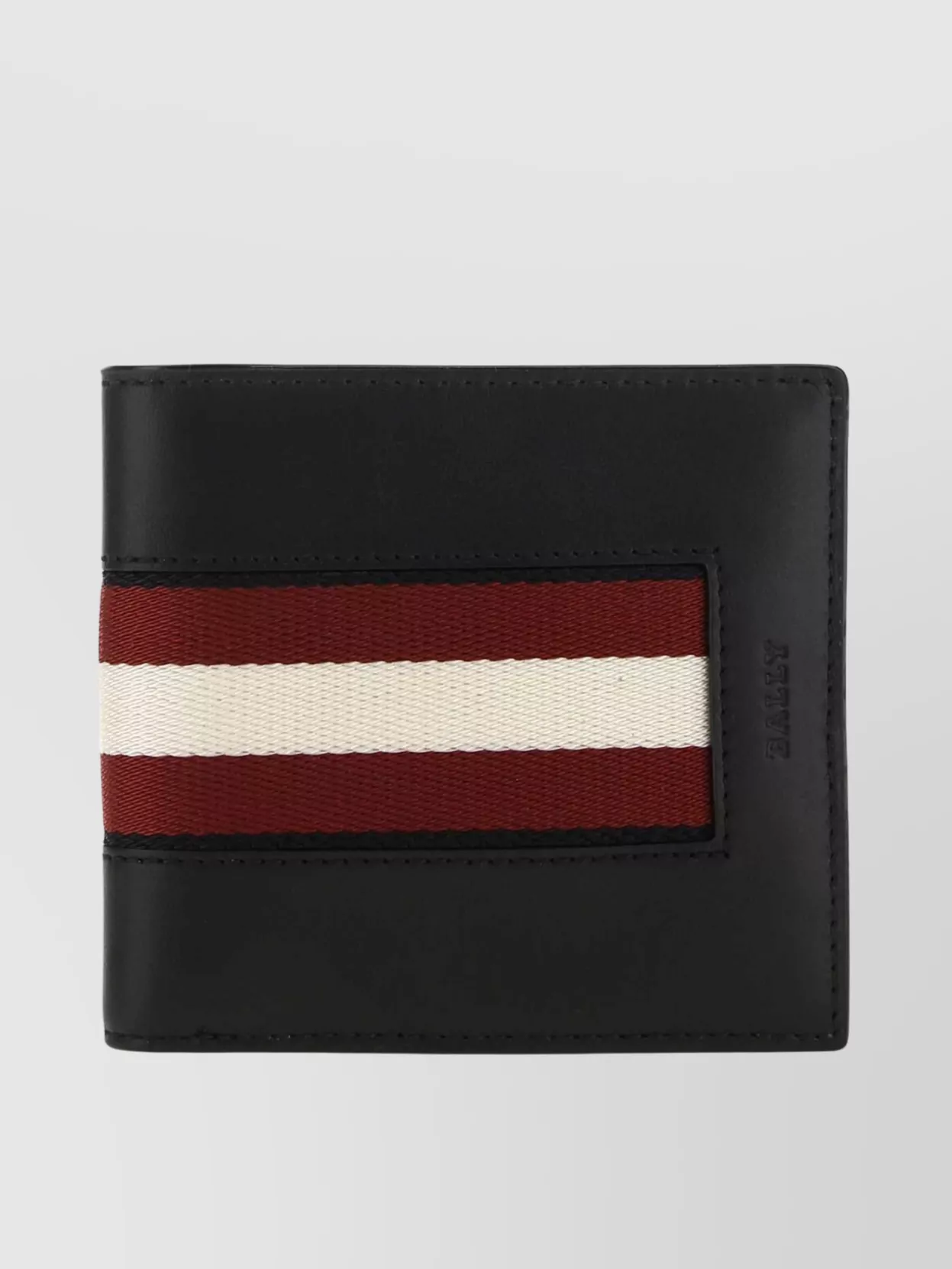 Shop Bally Striped Detail Leather Bifold Wallet
