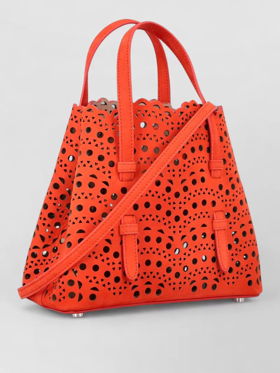 Alaïa Nubuck Leather Mina 20 Tote Bag