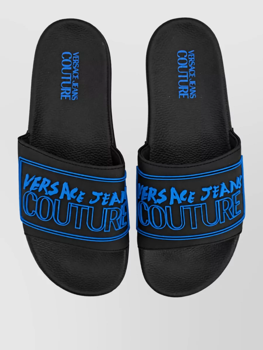Versace Jeans Couture Logo-Print Slides