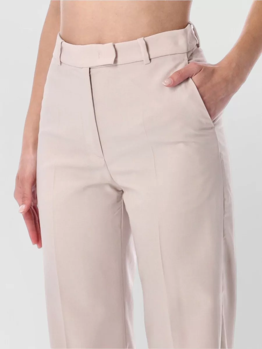The Frankie Shop Wool High-Rise Straight-Leg Suit Trousers