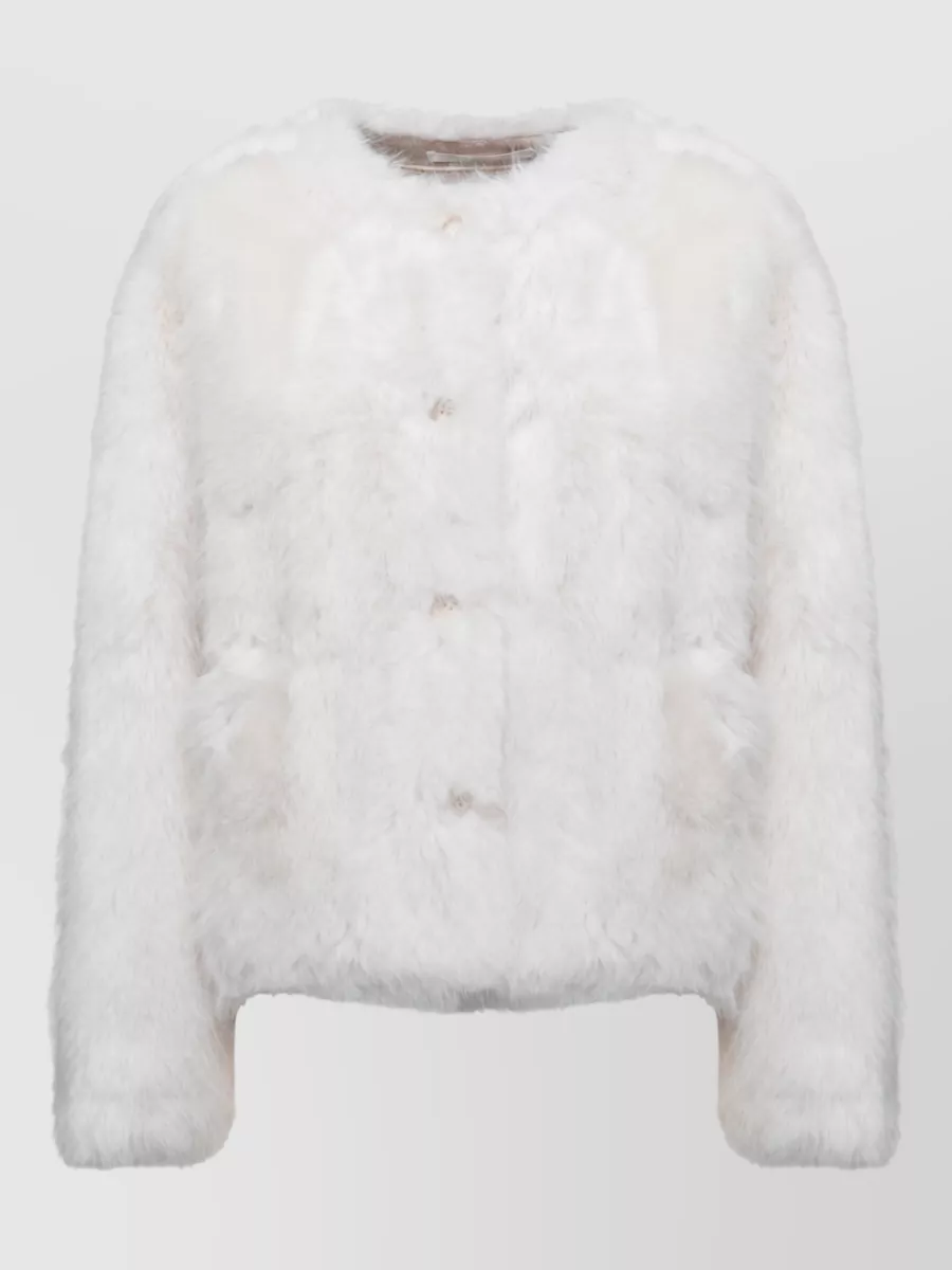 Stand Studio faux fur short jacket