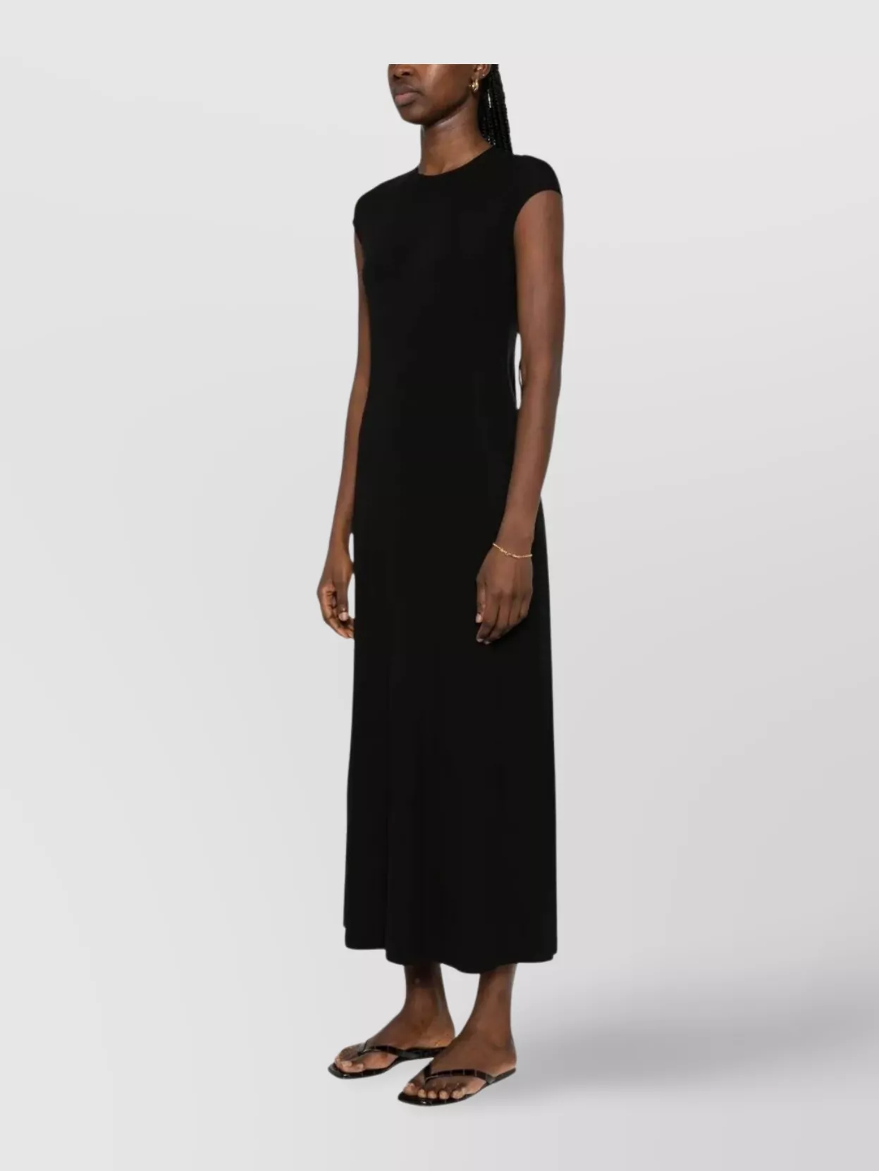 Totême Everyday Jersey Midi Dress With Belted Waist