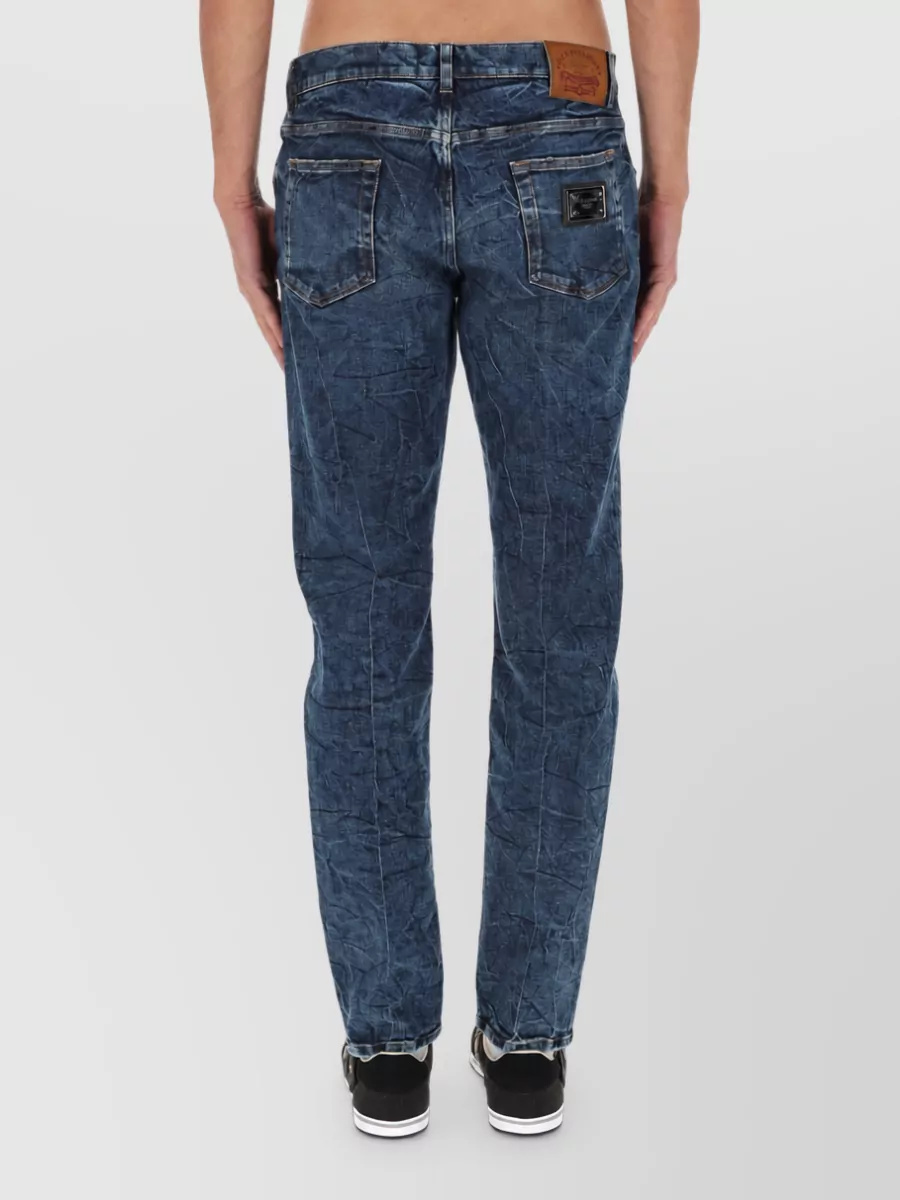 Dolce&Gabbana Slim Fit Jeans Distressed Five Pocket Beltloops