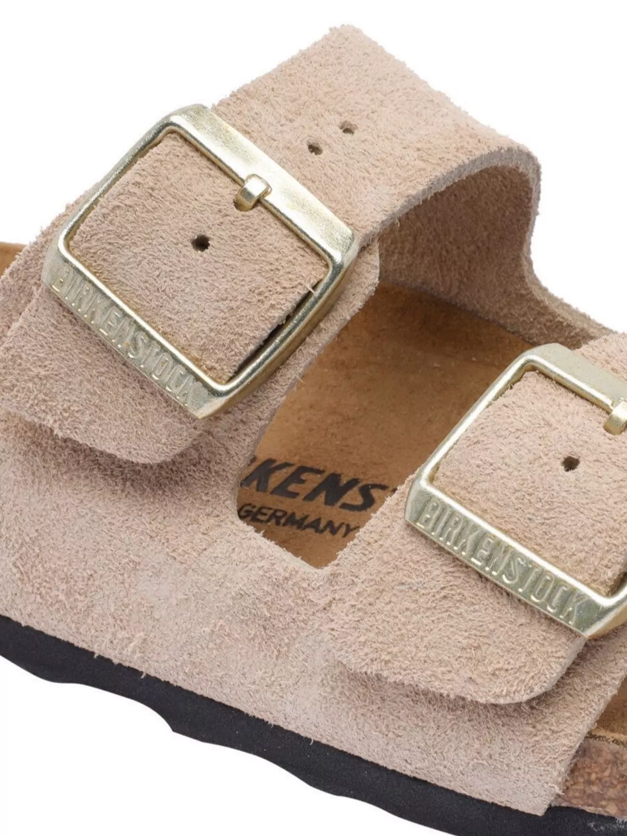 Birkenstock Suede Buckle Flat Sandals With Open Toe