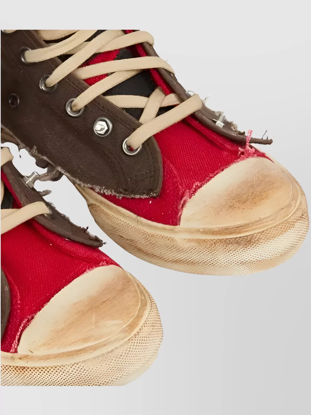 Maison Margiela High-top Sneakers Featuring Contrast Stitching In Animal Print