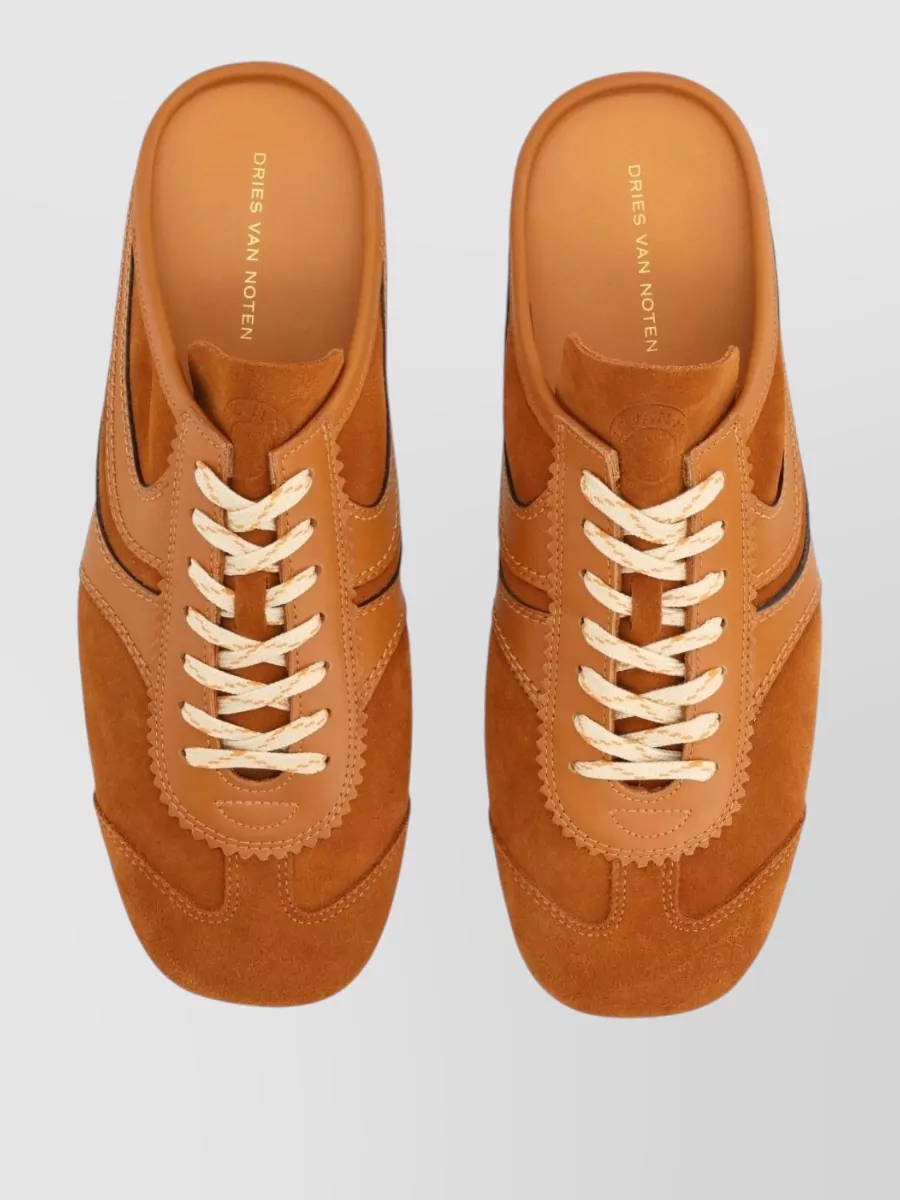 Dries Van Noten Leather Slippers