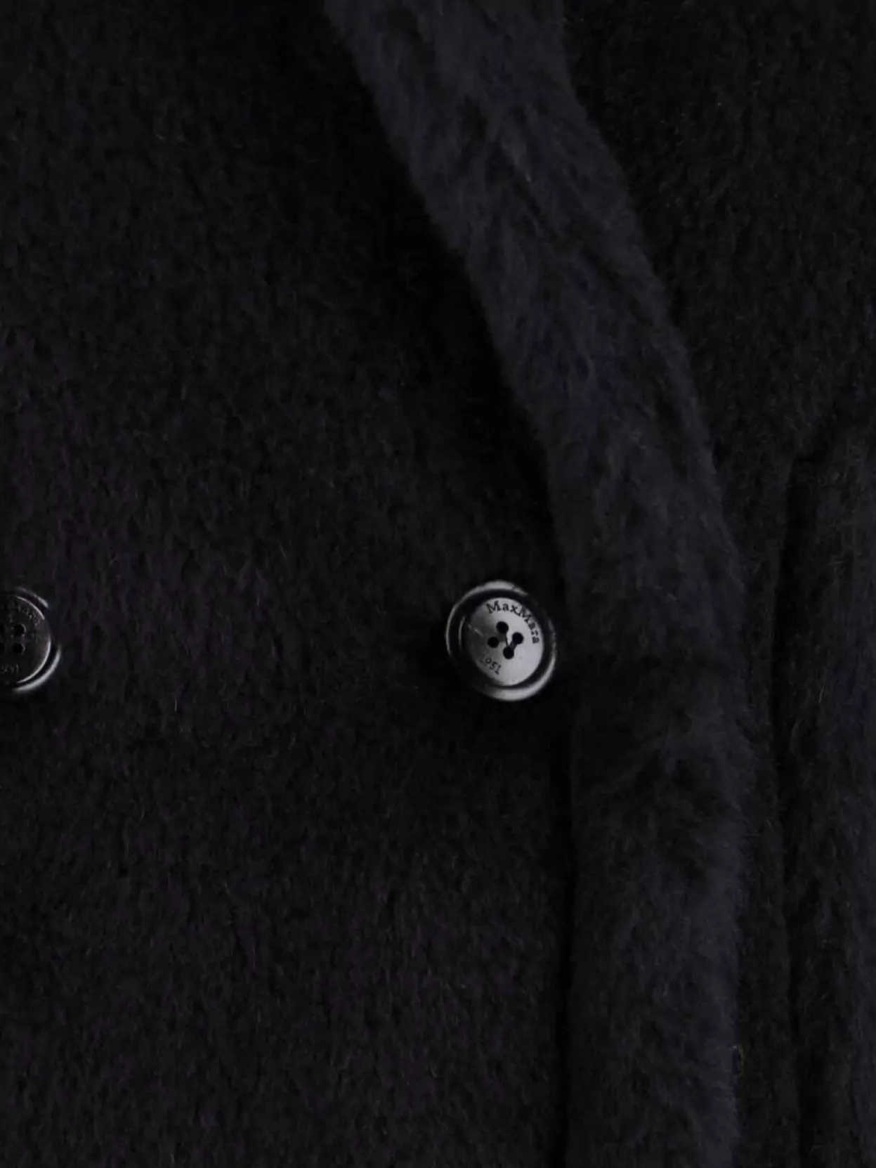 Max Mara Double-Breasted Sleeveless Faux Fur Jacket