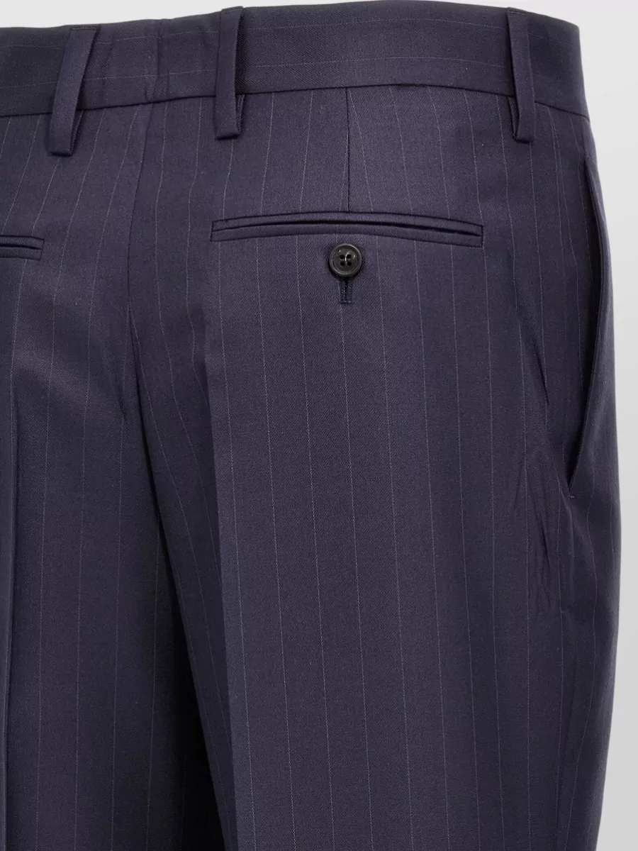Prada Pinstripe Straight-Leg Suit Trousers