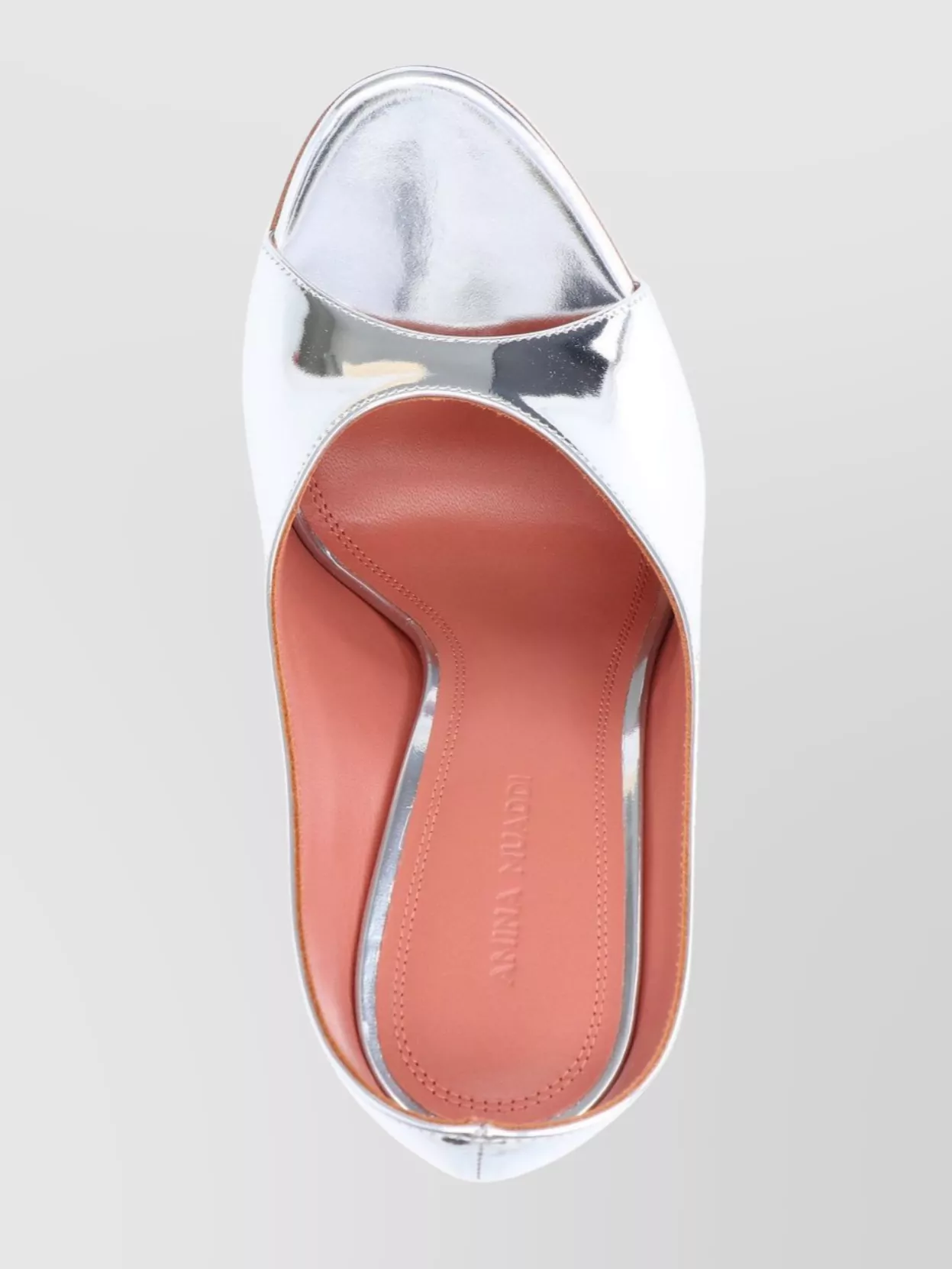 Amina Muaddi Shiny Peep Toe High Heel Pumps