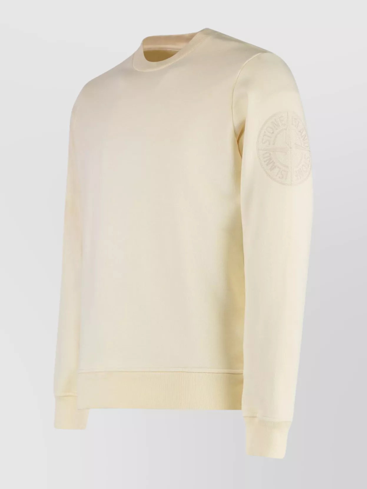 Stone Island Crew-Neck Cotton Sweatshirt Compass Detail