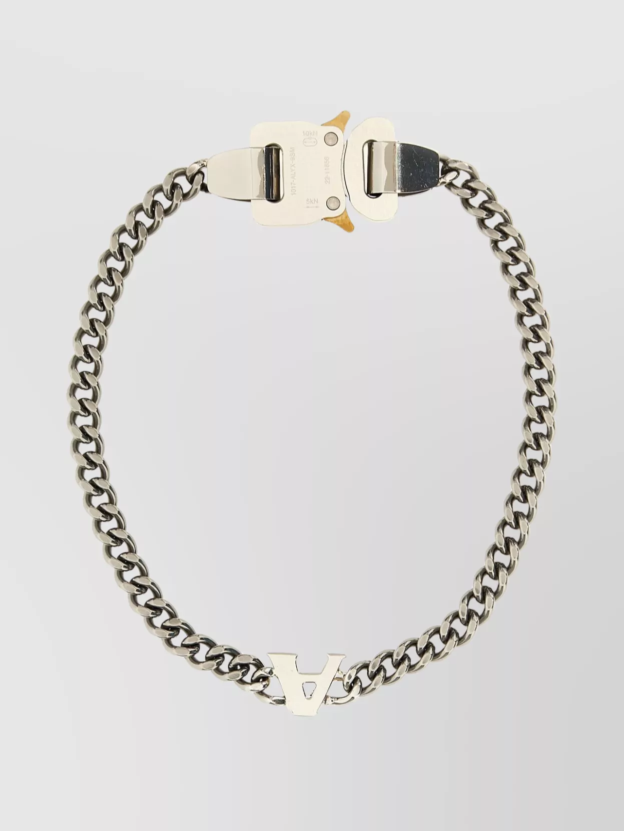 Alyx Logo Charm Buckle Necklace In Metallic