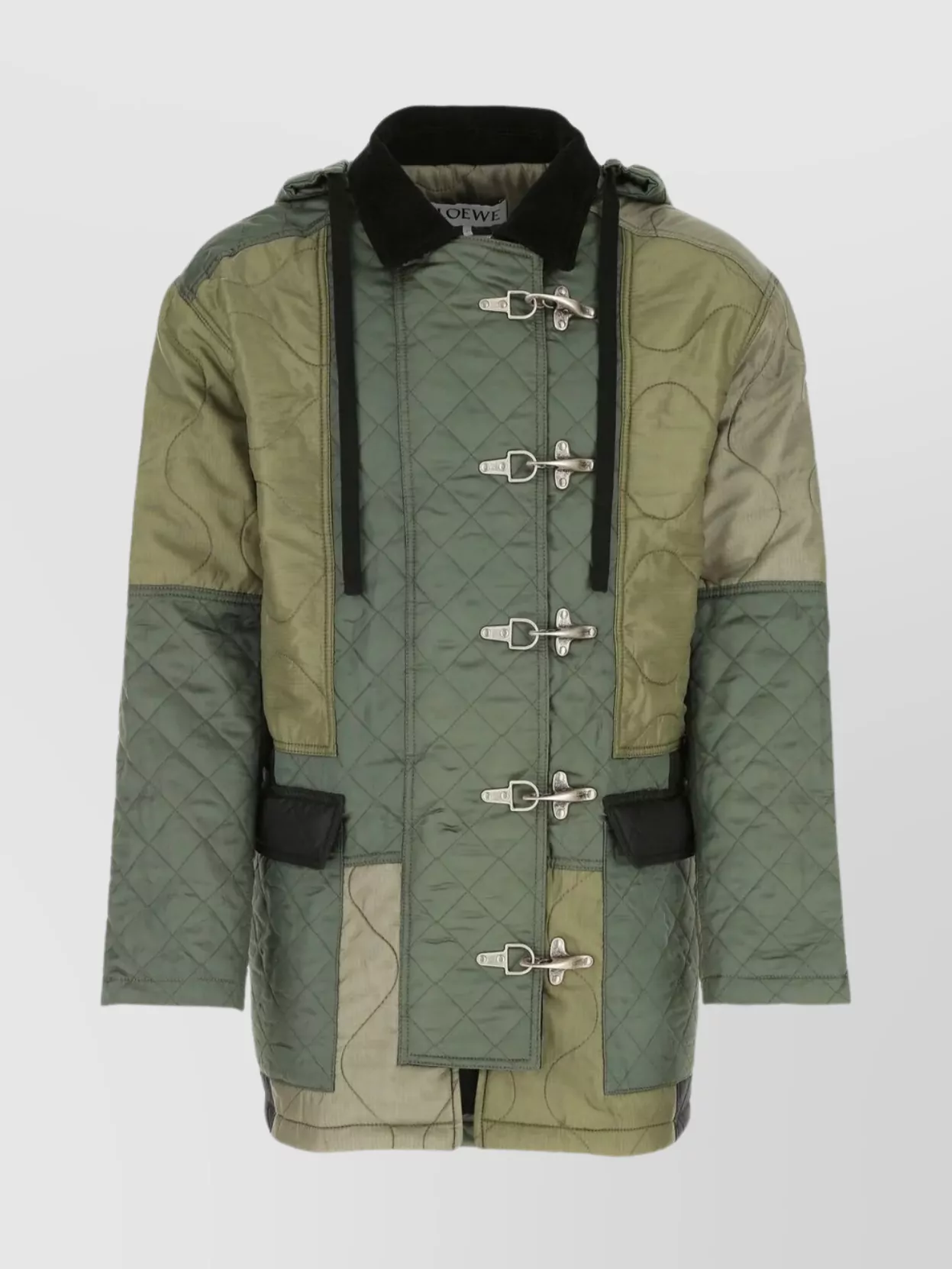 Shop Loewe Detachable Hood Collar Jacket