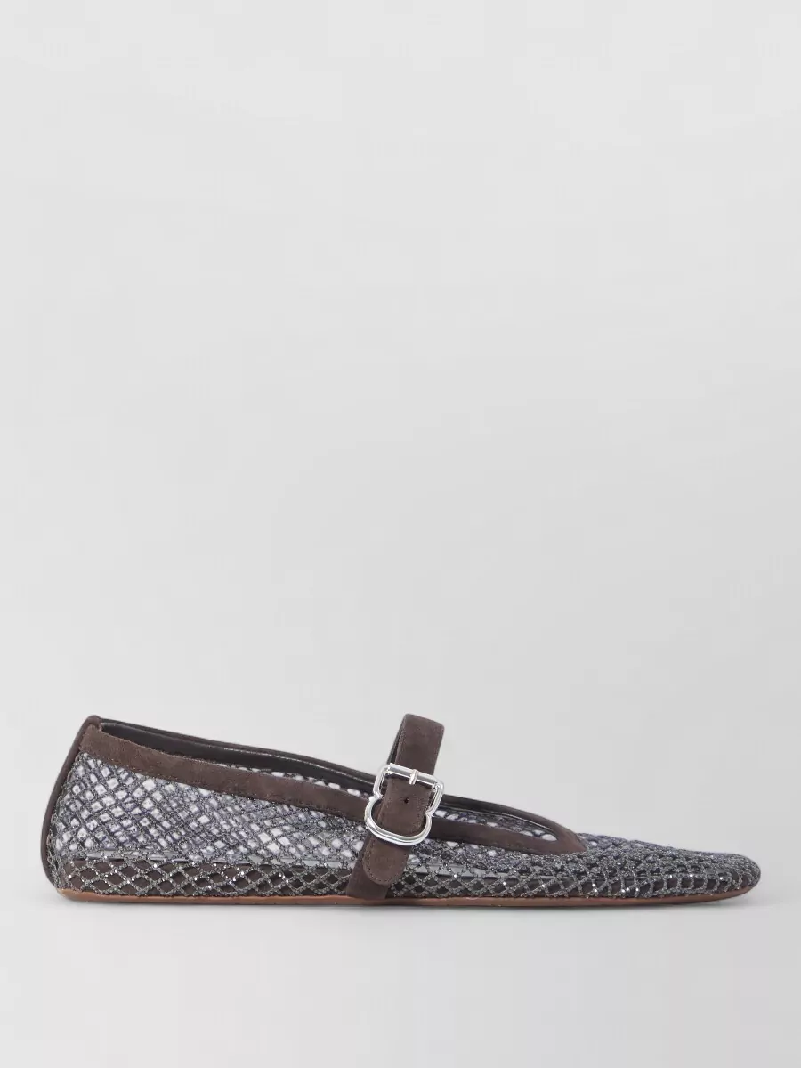 Alaïa Mesh Rhinestone Ballerina Flats