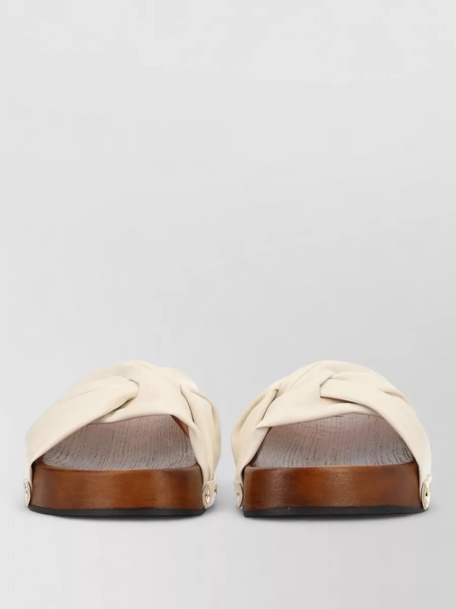 Ganni recycled leather slides