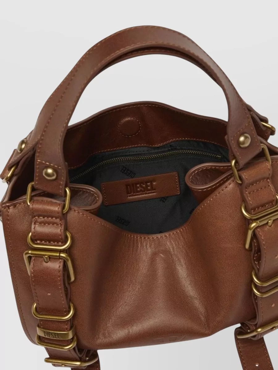 Diesel Grab-D Small Leather Shoulder Bag