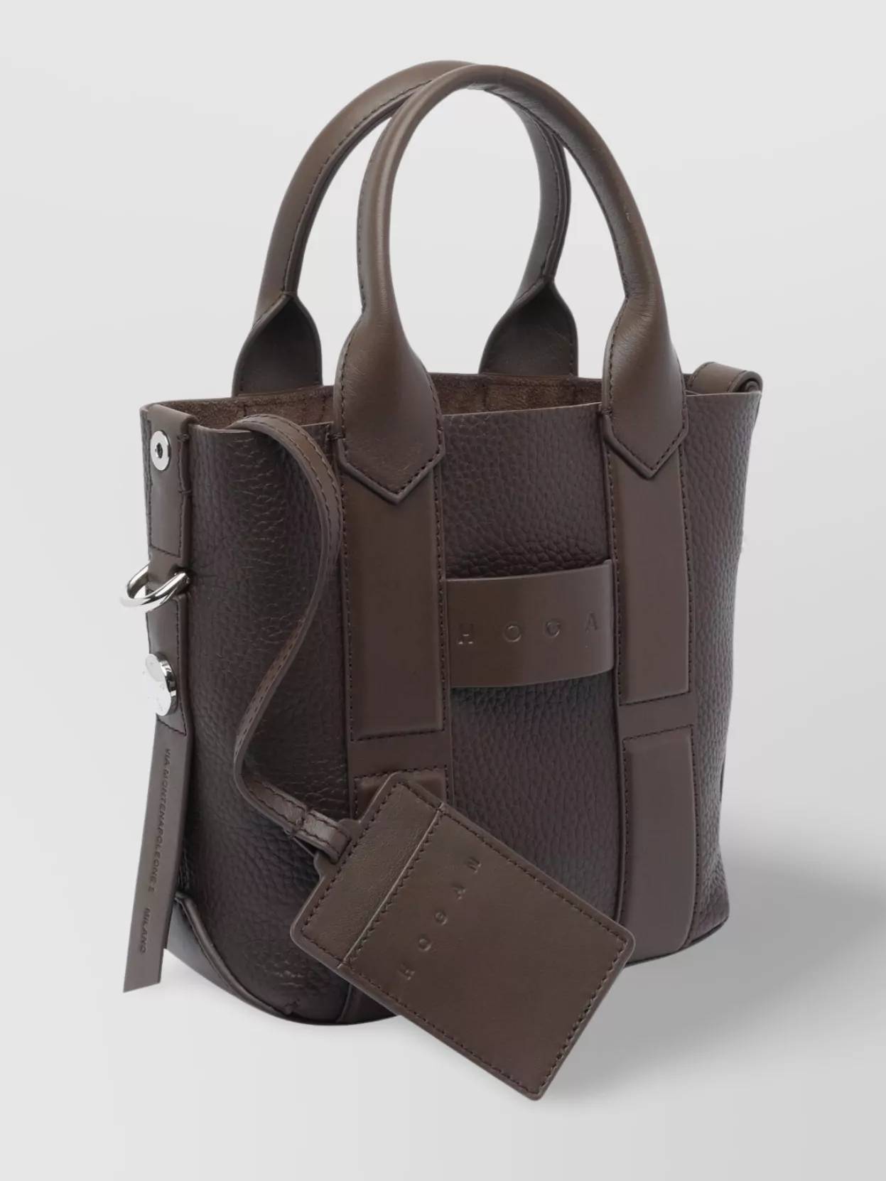 Hogan Small Script Leather Handbag