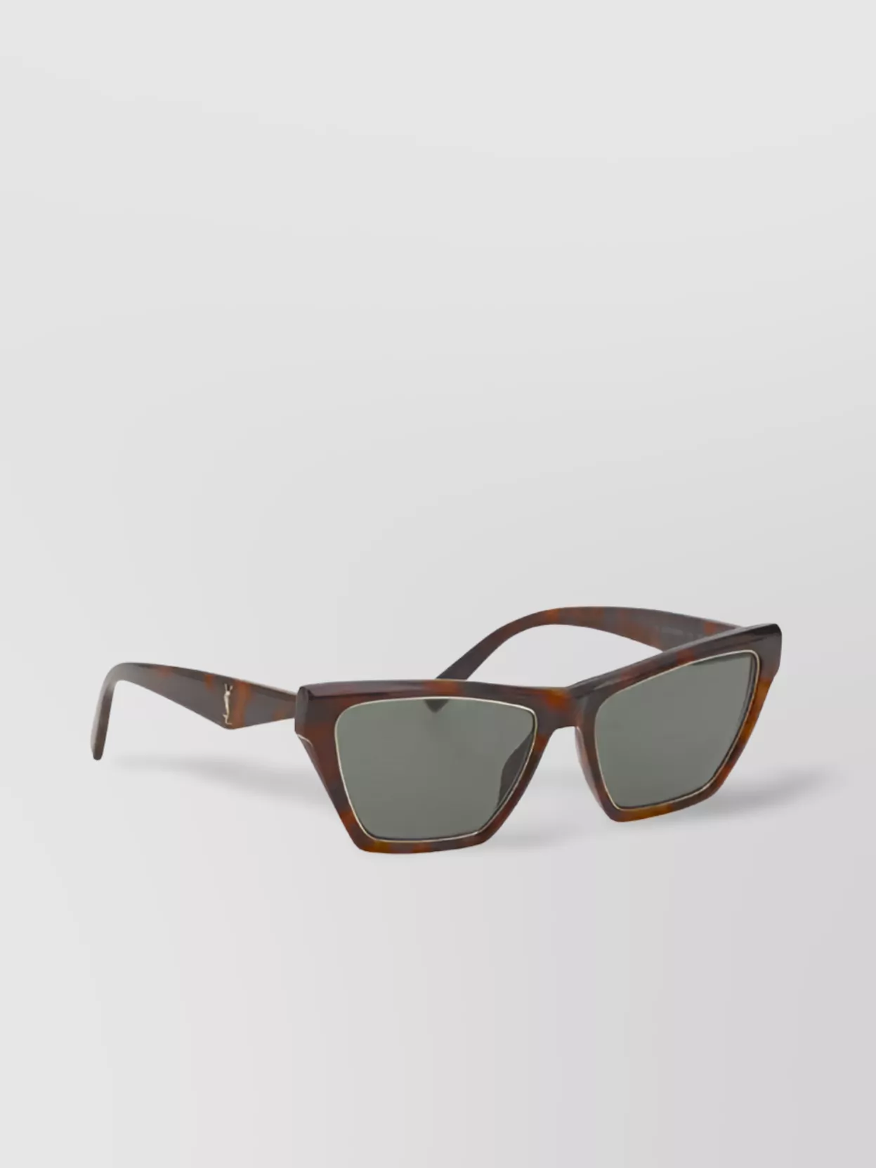 Saint Laurent Personality Square Tortoiseshell Sunglasses