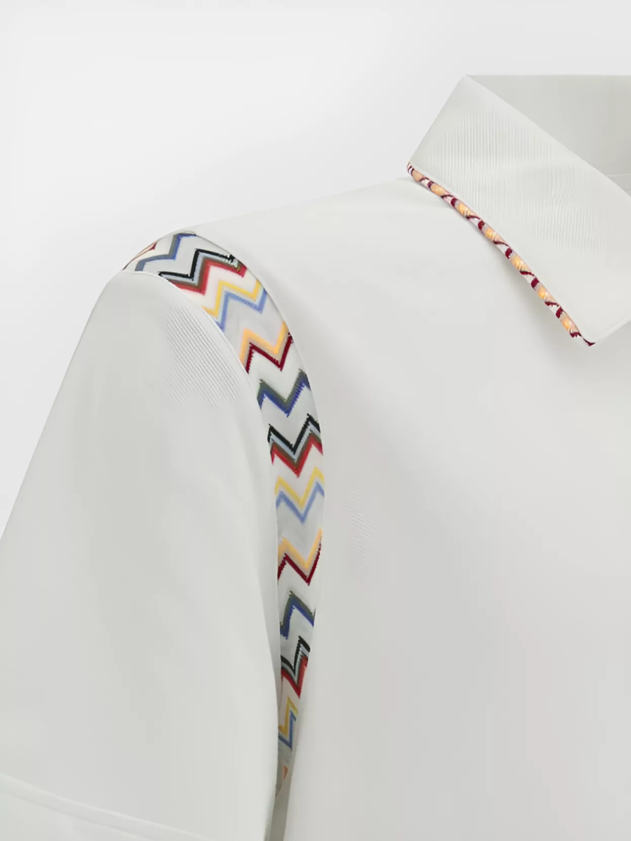 Missoni Polo Shirt Chevron Zigzag Embroidered