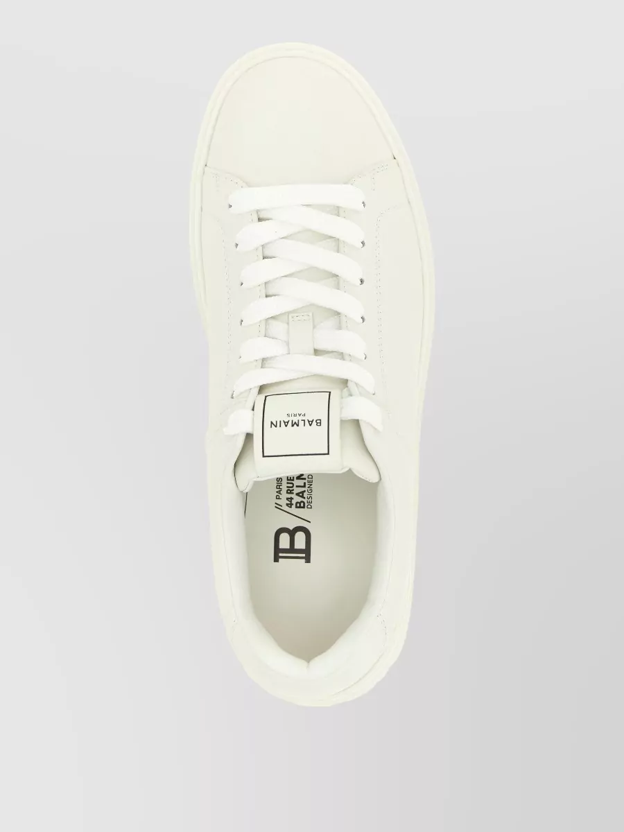 Balmain B Cout Sneakers Round Toe Flat Sole