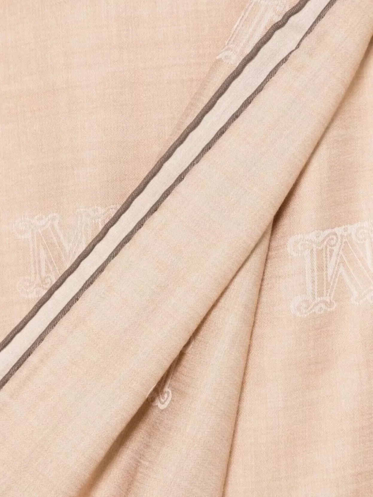 Max Mara Monogram Pattern Lightweight Rectangular Scarf