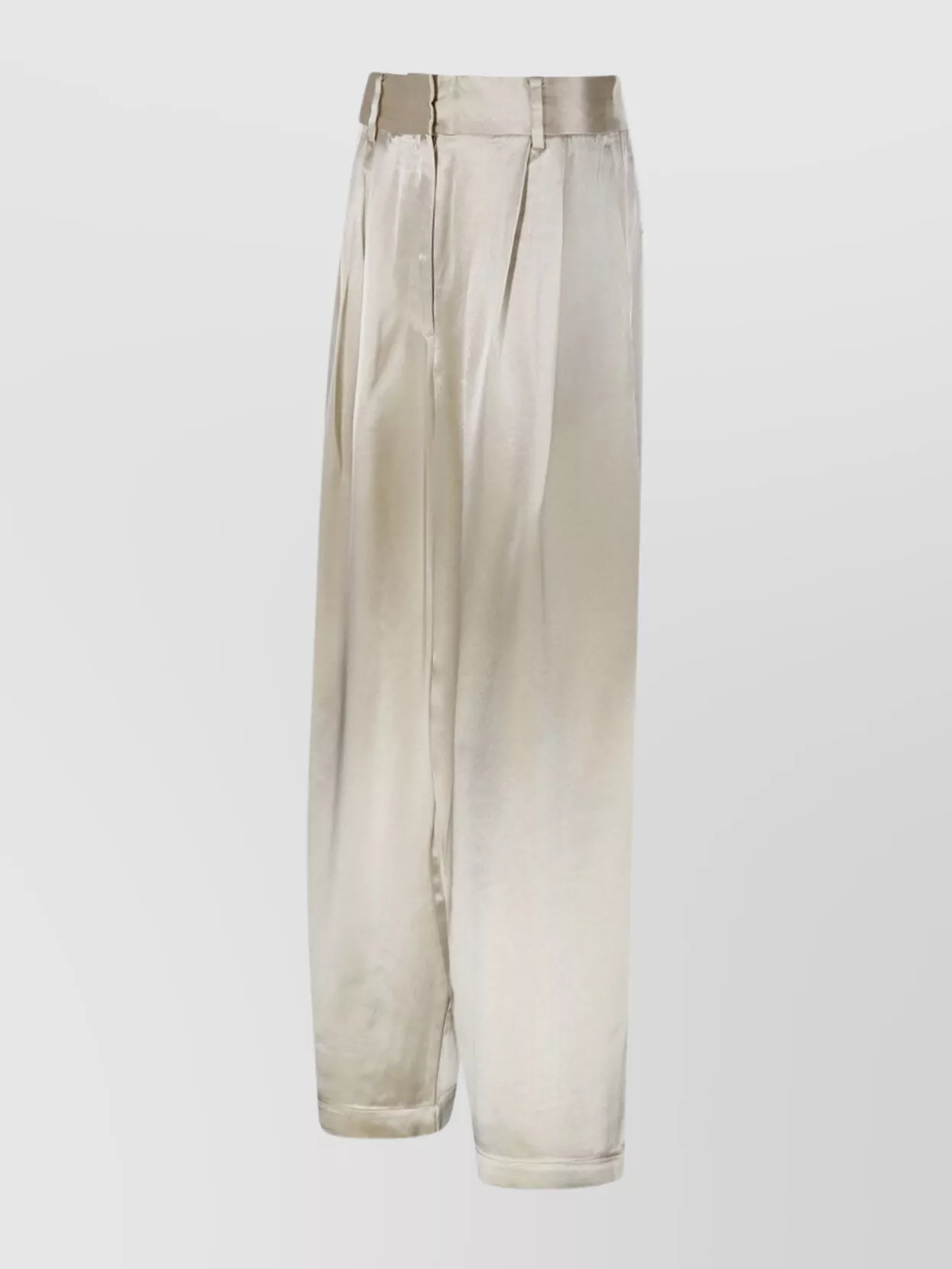 Shop By Malene Birger High Waist Wide Leg Trousers With Satin Finish
