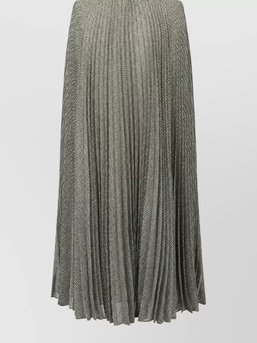 Vince Printed Pleated Maxi Skirt