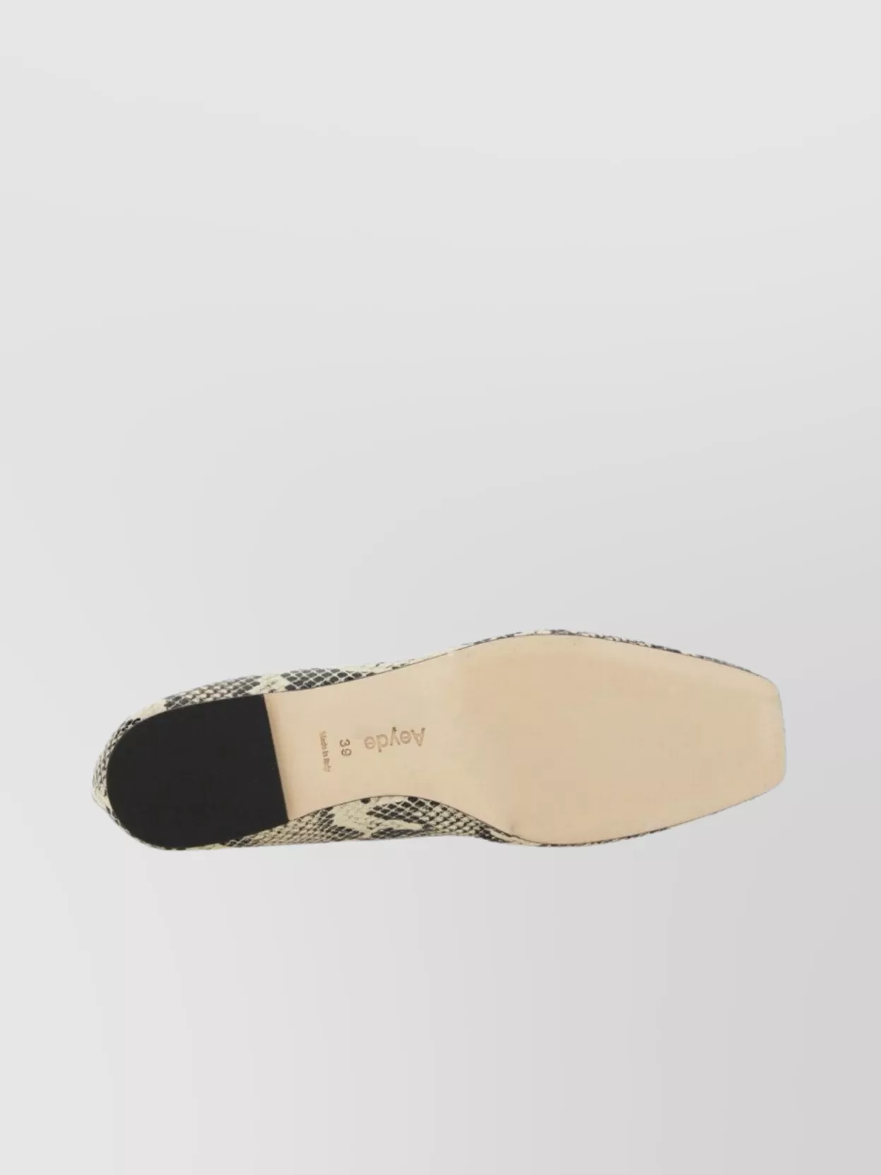 Aeyde Uma Square Toe Snake Print Ballerina