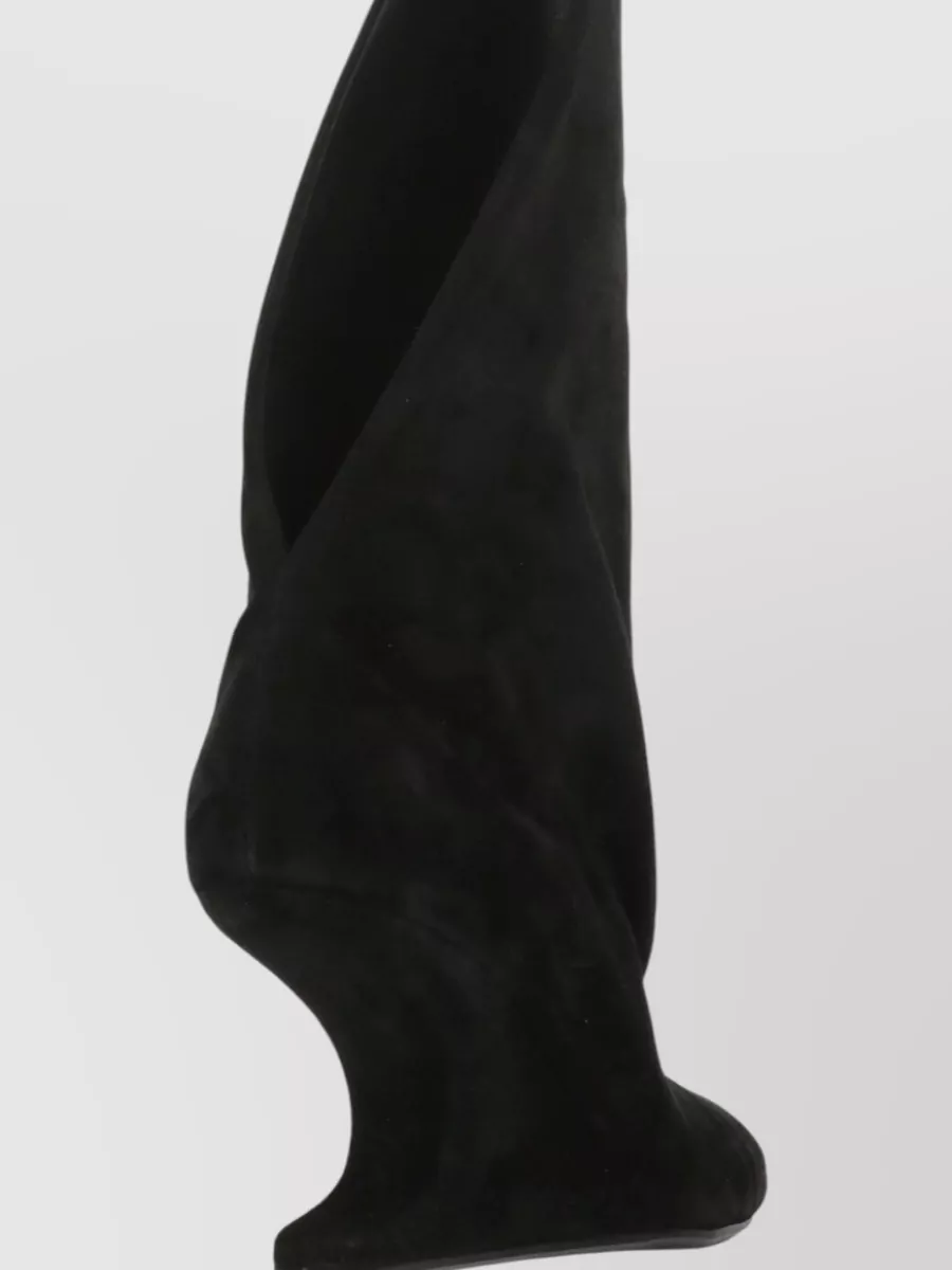 Rick Owens Leather Flat Boots